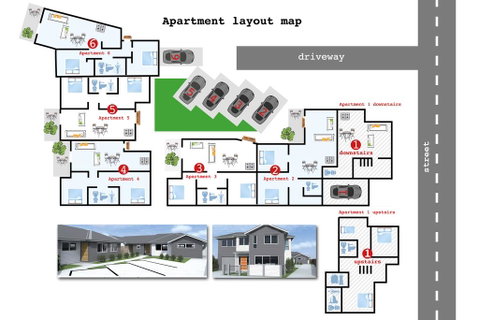 2 Brm Apartment 6 On Jones Crescent - Accommodation New Zealand 1